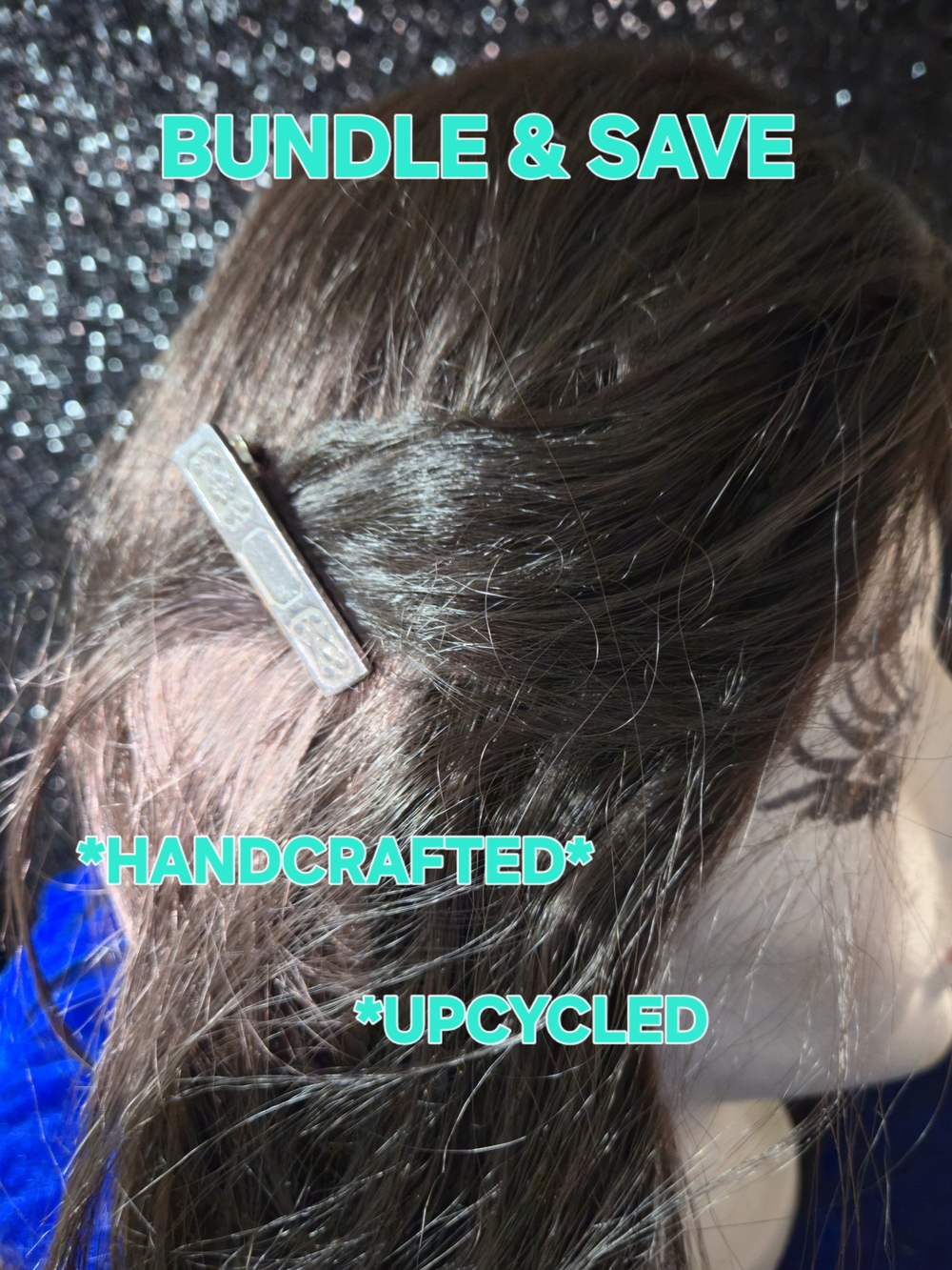 Handcrafted Silver-Tone Hair Clips